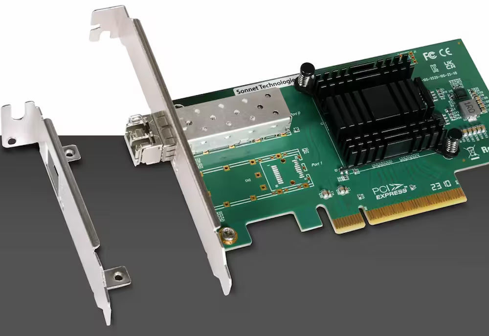 Sonnet Solo10G SFP+ V2 PCIe Card – 10GbE Optical Network Adapter with SFP+ Transceiver Sonnet Solo10G SFP+ V2 PCIe Card – 10GbE Optical Network Adapter with SFP+ Transceiver